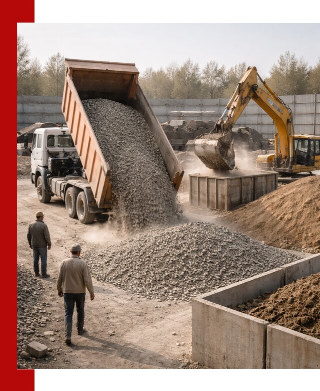 Доставка нерудных материалов с погрузкой и разгрузкой в Сызрани