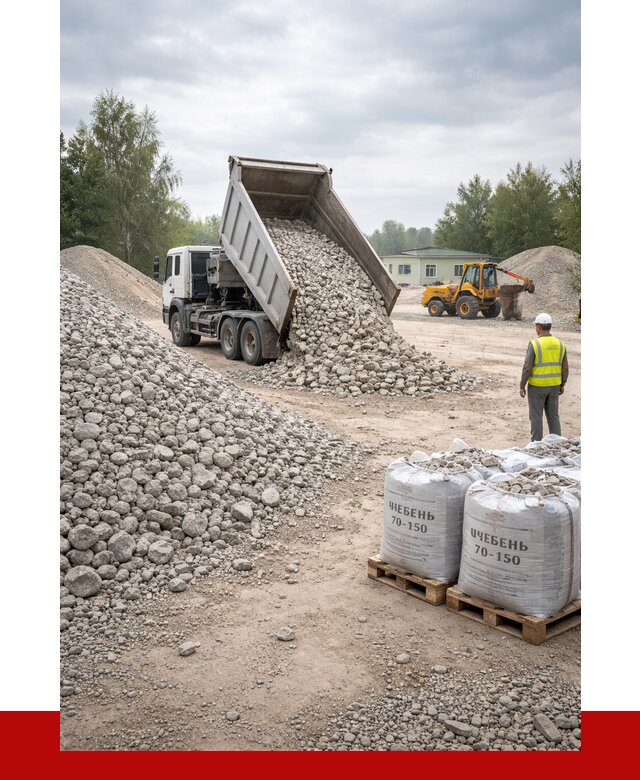 Известняковый щебень фракция 70-150 в Сызрани от 1266 р. | ПРОНЕРУДСзр