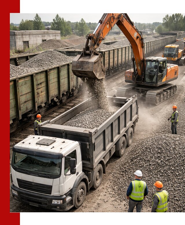 Железнодорожный щебень фракция 25–60 для поставок в Сызрани