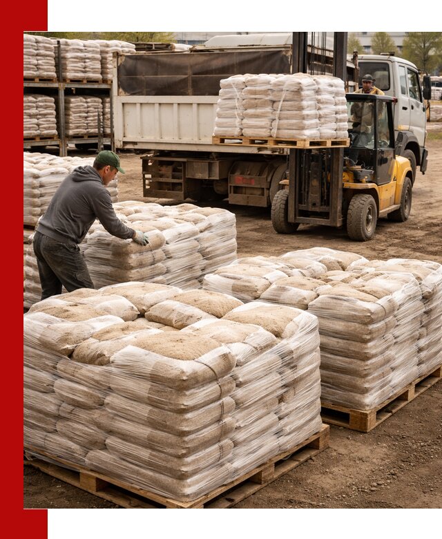 Карьерный песок в мешках с доставкой в Сызрани