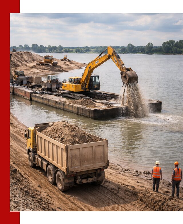 Намывной песок с доставкой в Сызрани оптом и в розницу