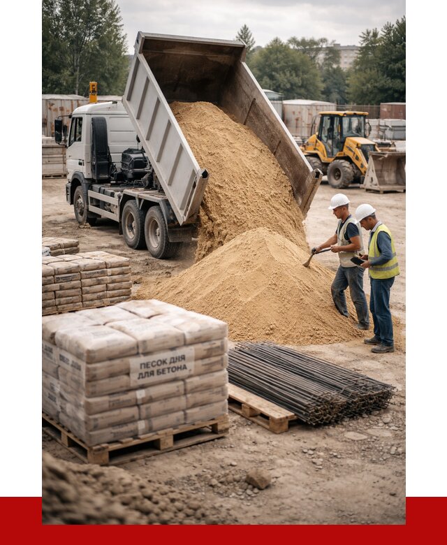 Песок для бетона в Сызрани от 2533 р. с доставкой, ПРОНЕРУДСзр