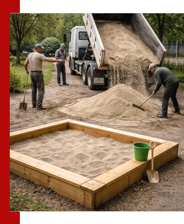 Песок для песочницы с доставкой в Сызрани недорого и чистый
