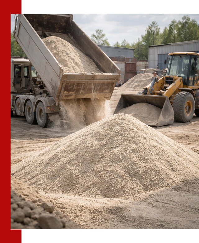 Кварцевый песок с доставкой в Сызрани для строительных работ