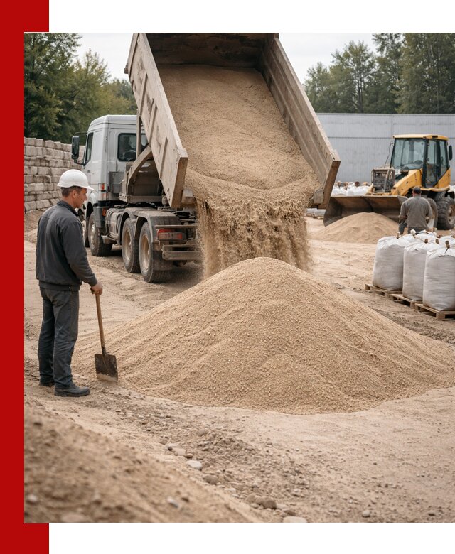 Кварцевый песок фракция 0–3 мм с доставкой в Сызрани
