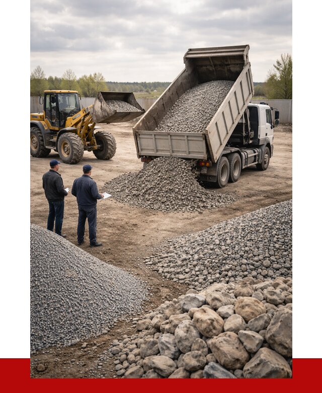 Гравий и камень с доставкой в Сызрани от 4255 р. - ПРОНЕРУДСзр
