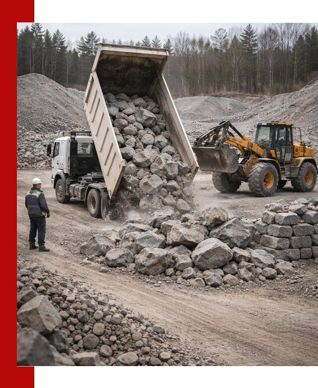 Доставка и продажа бутового гранитного камня в Сызрани