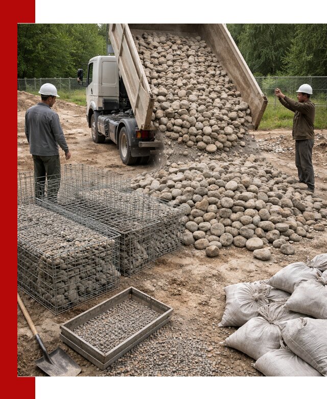 Камень для габионов фракция 70–151 в Сызрани