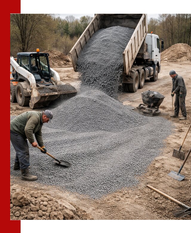 Отсев для подсыпки в Сызрани — доставка и подсыпка на участок