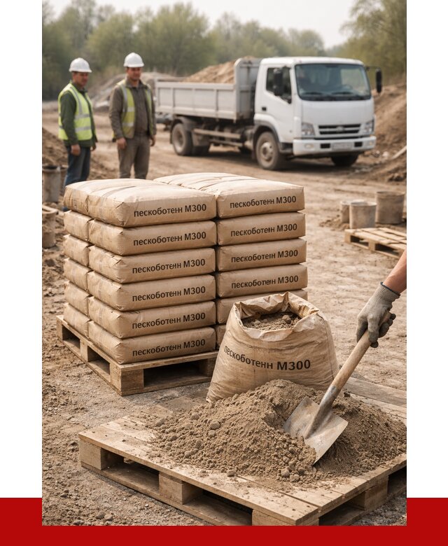Пескобетон М300 в Сызрани с доставкой от 4710 р. за куб | ПРОНЕРУДСзр
