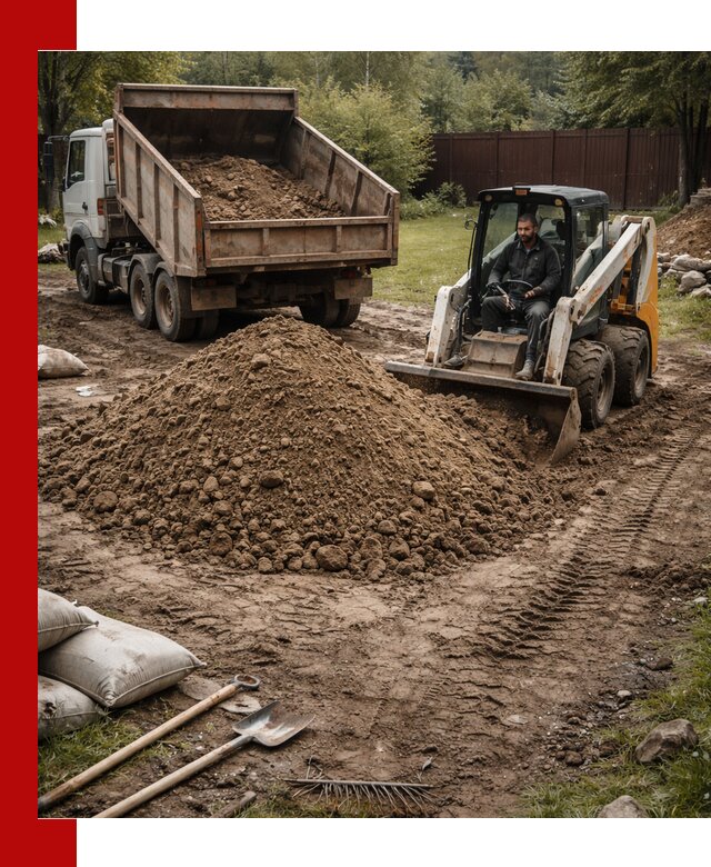 Суглинок для планировки участков в Сызрани с доставкой и выгрузкой