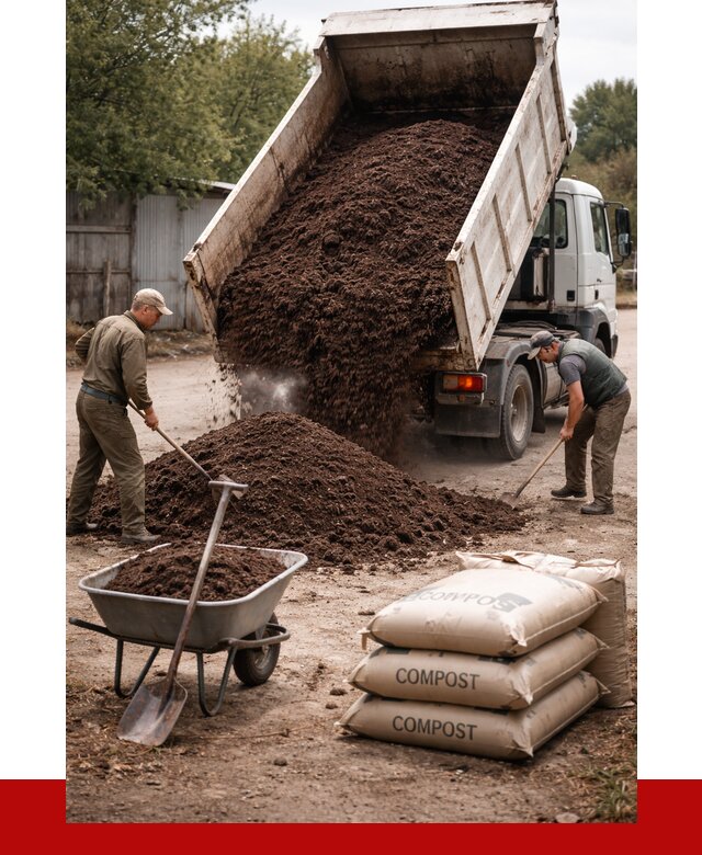 Купить компост в Сызрани от 4255 р. за куб с доставкой | ПРОНЕРУДСзр