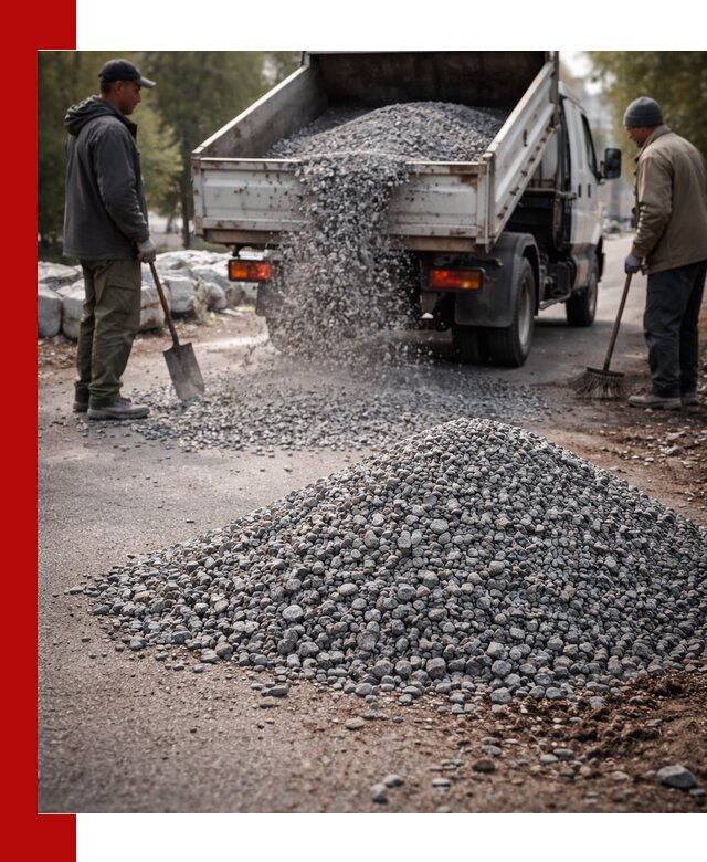 Гранитная крошка для посыпки дорог и тротуаров в Сызрани