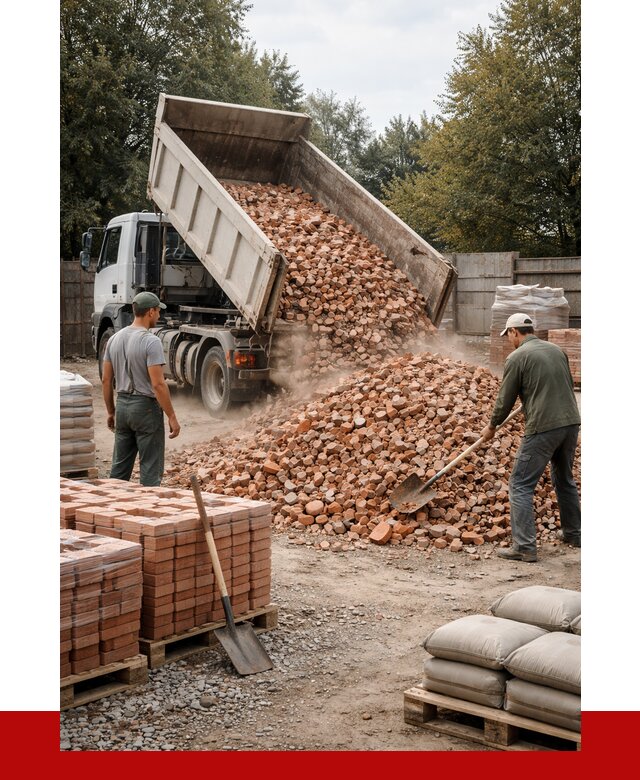 Бой кирпича в Сызрани с доставкой от 4255 руб/куб | ПРОНЕРУДСзр