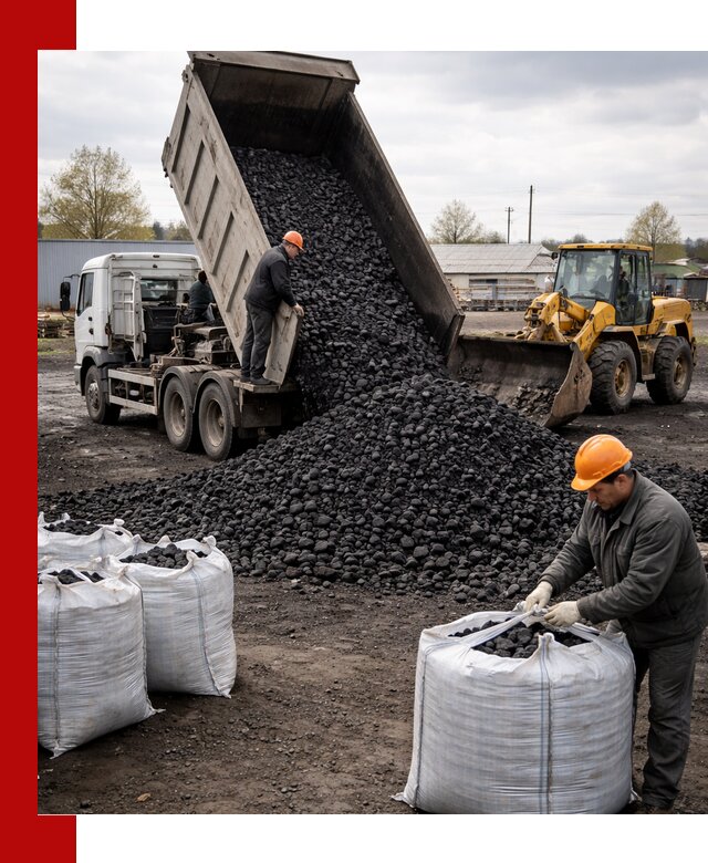 Доставка каменного угля в Сызрани оптом и в розницу