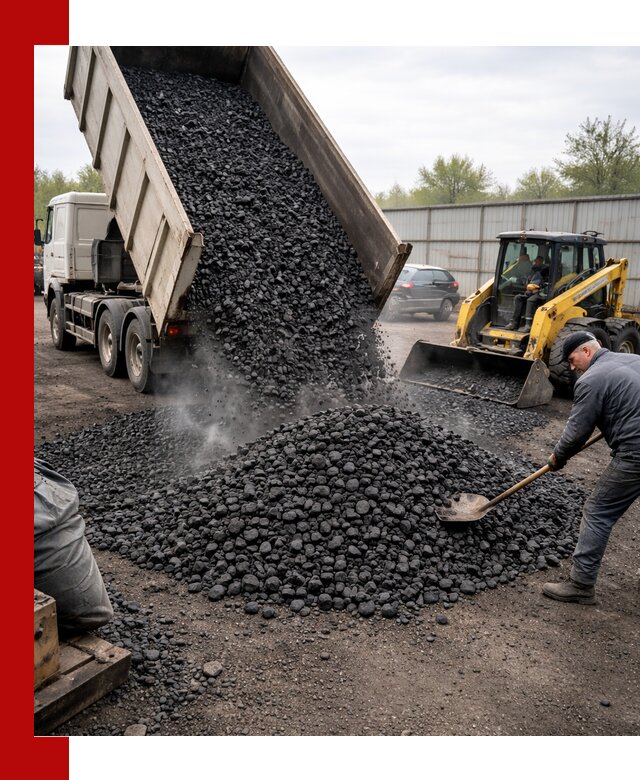 Доставка угля орех в Сызрани оптом и в розницу