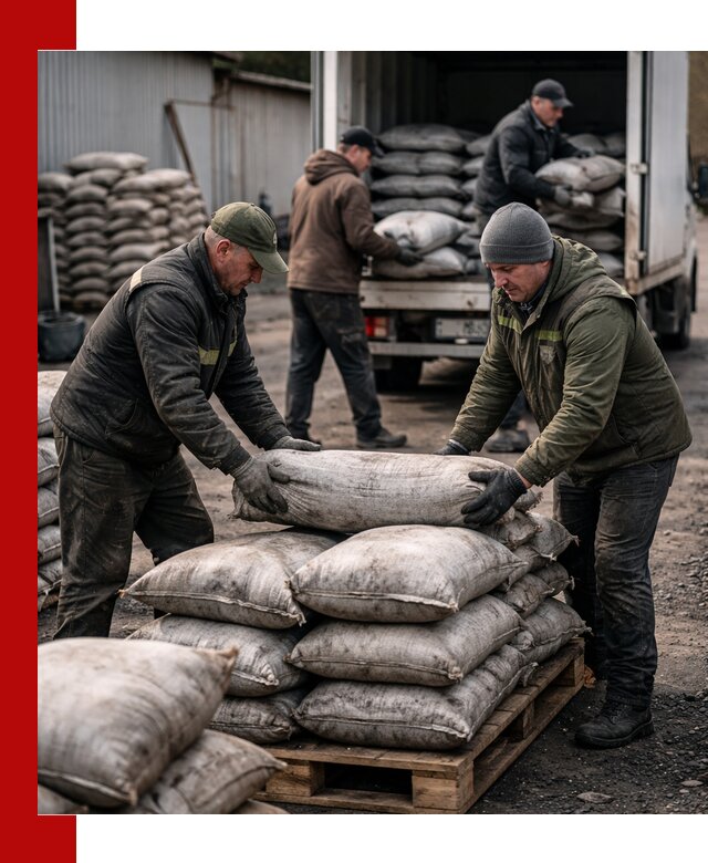 Доставка угля в мешках по выгодным ценам в Сызрани