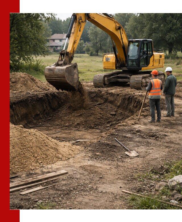 Рытье котлована под фундамент в Сызрани (быстро и недорого)