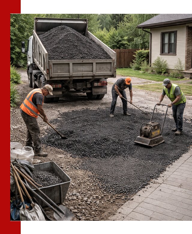 Асфальтовая крошка для двора с доставкой в Сызрани